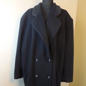 Vintage 1970s Ruby Martin Double Breasted Wool Coat Classic Warm Oversized Costu